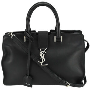 Saint Laurent Small Cabas Handbag 2way Monogram Black